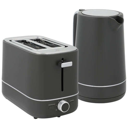 3000W Fast Boil Kettle and 2 Slice Toaster Set Grey