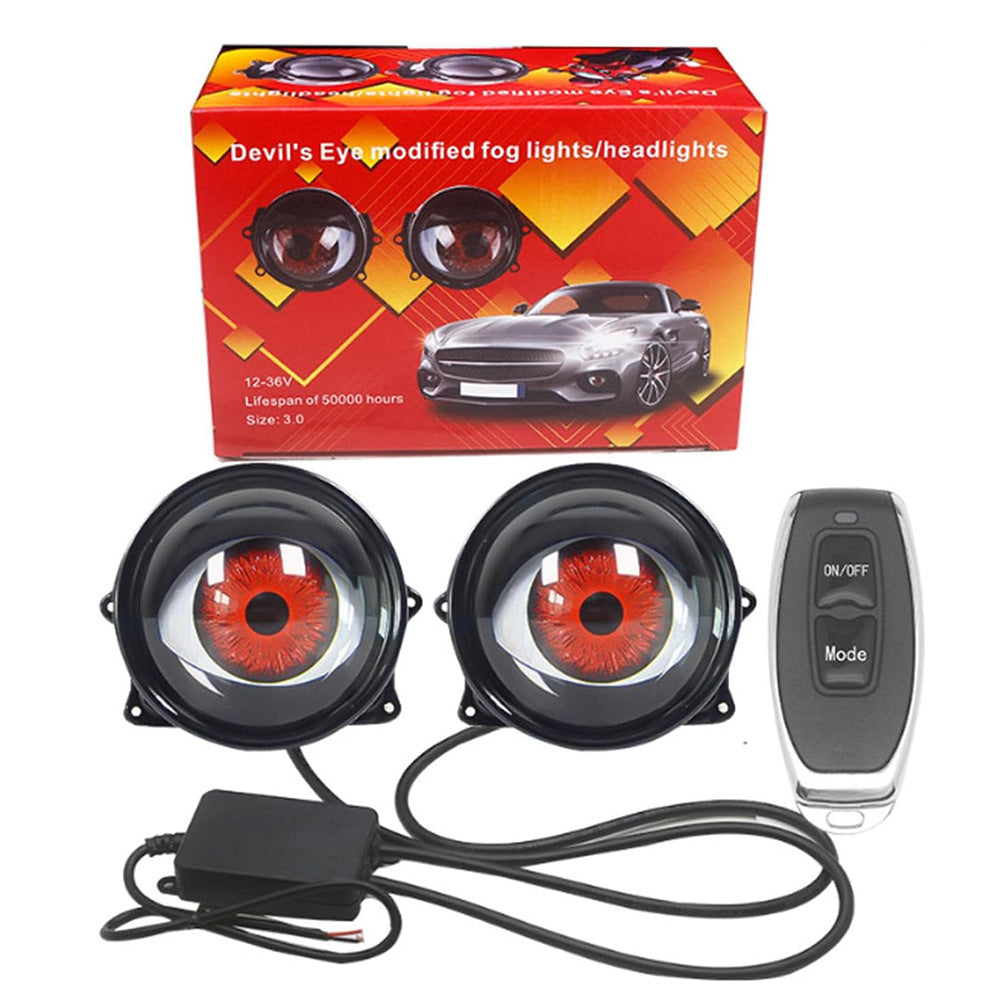 Dynamic devil eye LED decorative car lens light, photo 1