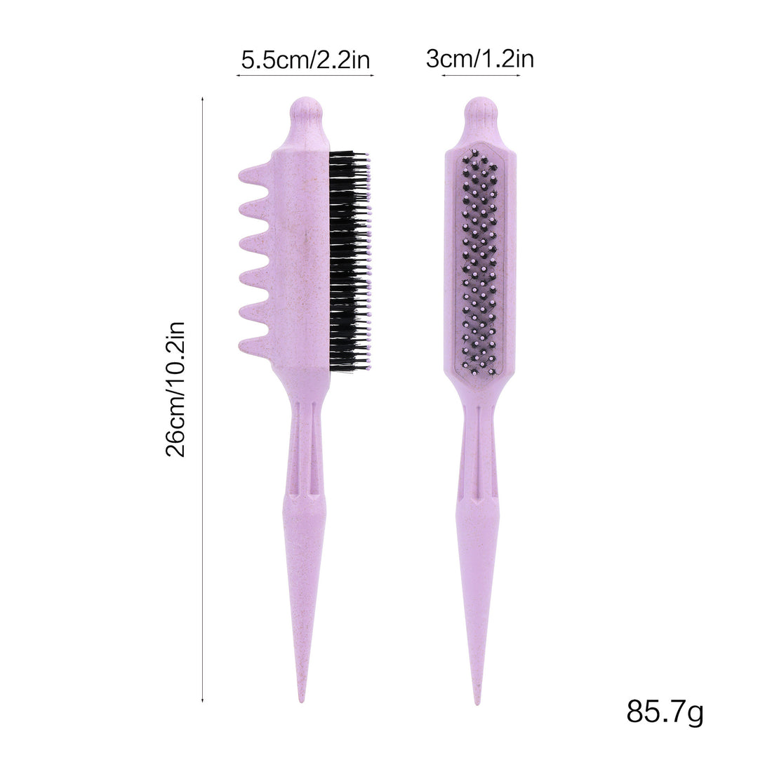 Bouncing Curling Comb with Pointed Tail ABS Hair Styling Brush for Volume and Curls