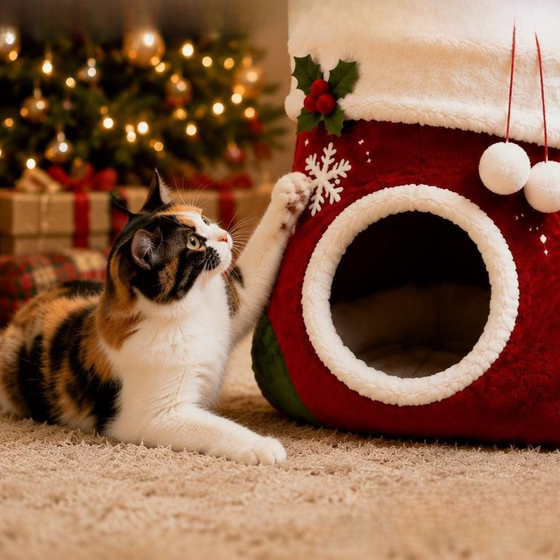 Cat Christmas Sock