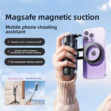 Magnetic Bluetooth Selfie Stick with Fill Light
