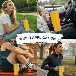 Tumblers used outdoors, in the car and at the gym