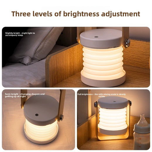 Portable telescopic folding lantern night light