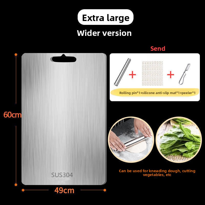 Thickened, moisture-resistant 304 stainless steel cutting board