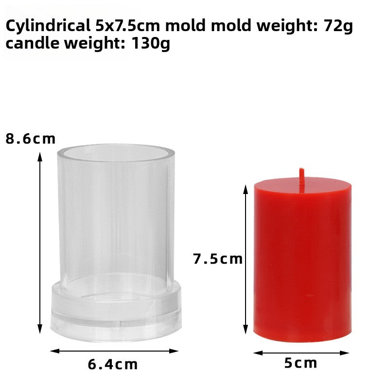 Cylindrical Acrylic Mold for DIY Candles Soap Baking