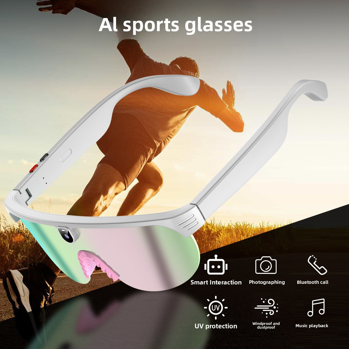 G5 Smart Sports Glasses with AI Bluetooth Camera
