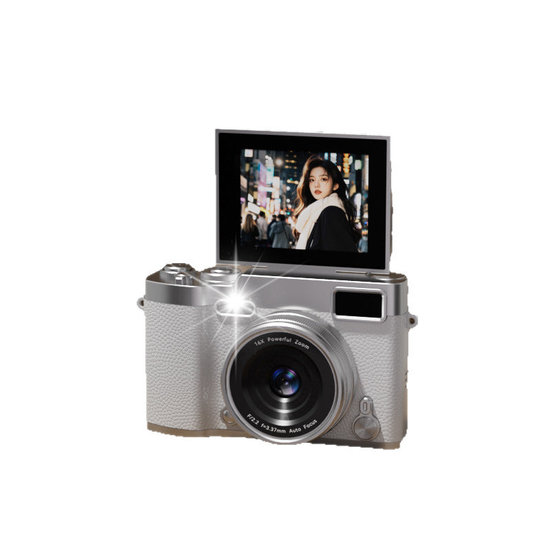 Retro Flip-Up Digital Camera with High-Definition CCD Sensor