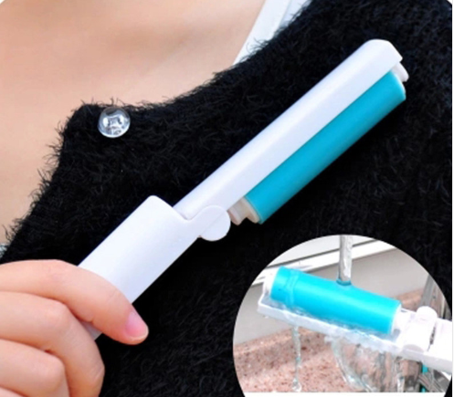 Lint roller and dust brush handle detail