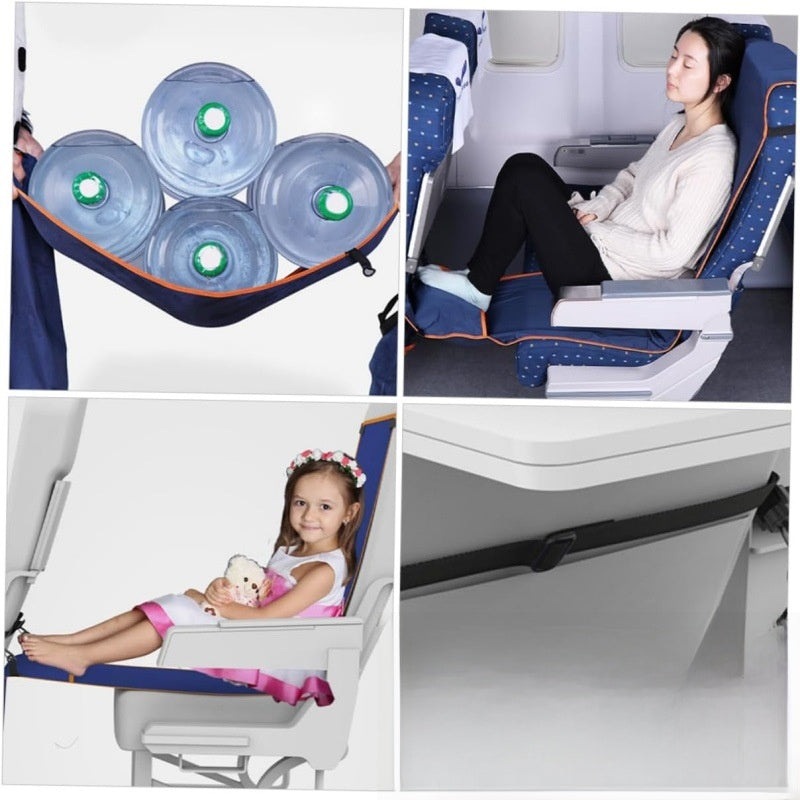 Portable Foot Hammock Seat for Travel and Airplane Use