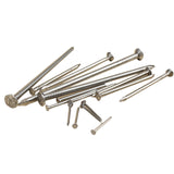 Fine iron nails for wood, long and made of solid wood board
