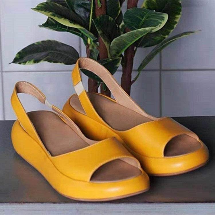 Womens Flat Fish Mouth Sandals