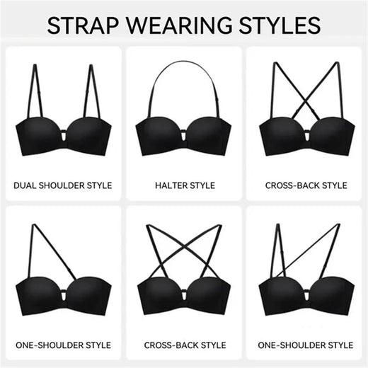 Convertible Strapless Push Up Bra