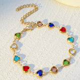 Colorful Heart Charm Beaded Bracelet