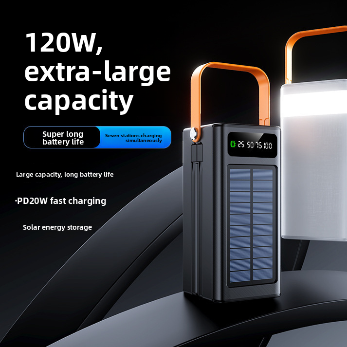Outdoor solar super-fast charging portable battery