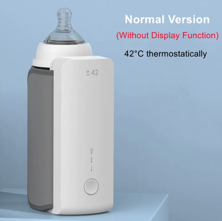 Portable Wireless Baby Bottle Warmer wrapped around bottle