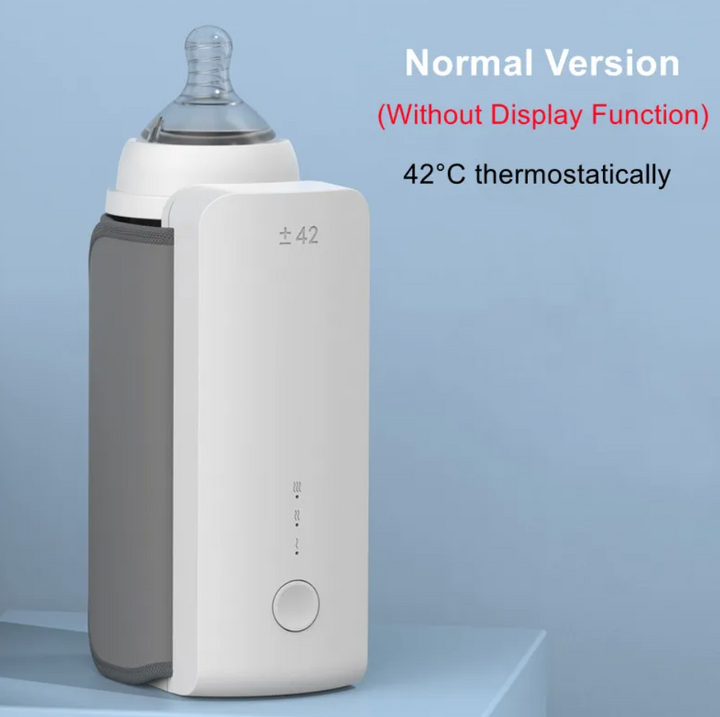 Portable Wireless Baby Bottle Warmer wrapped around bottle