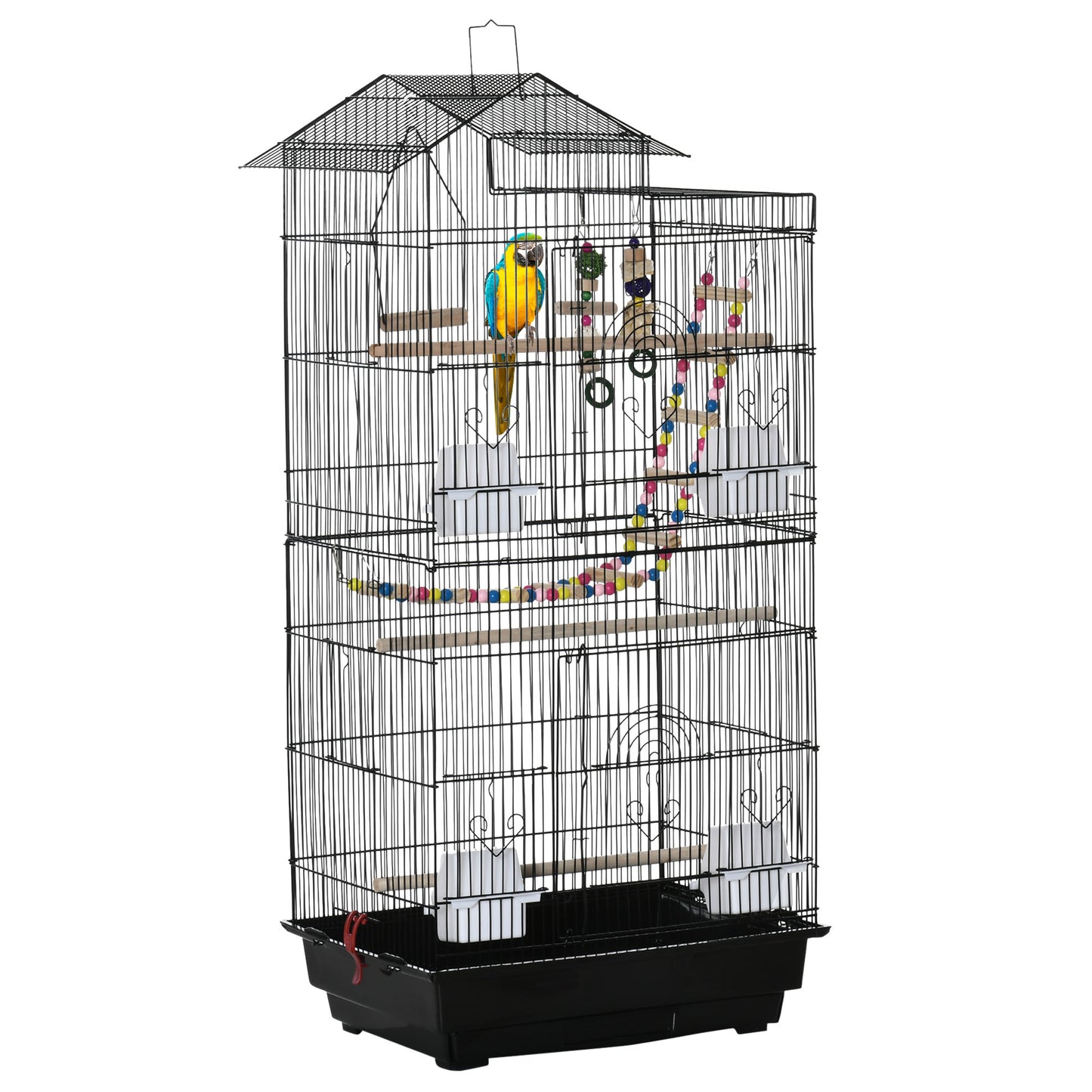 PawHut Bird Cage with Accessories Toys