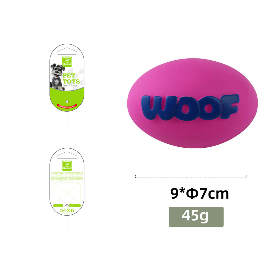 Durable WOOF Epoxy Pet Chew Toy