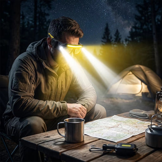 Portable Sensor LED Headlight Glasses Cycling product image 3