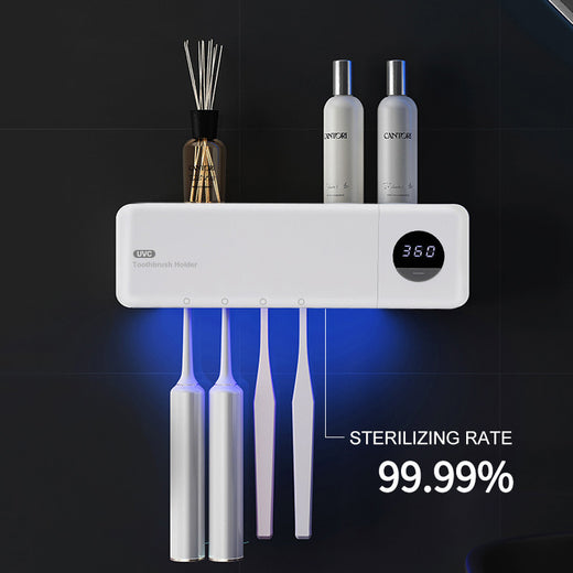 Smart Wall-Mounted UV Toothbrush Sterilizer