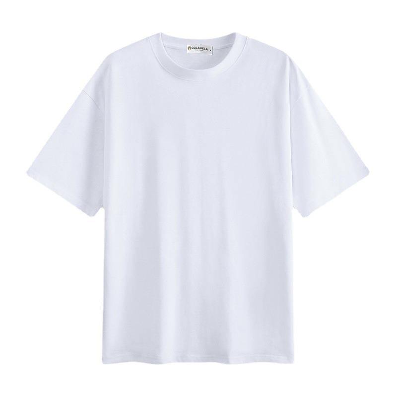 Men's Solid Drop Shoulder Half Sleeve Round Neck Loose Fit T-Shirt