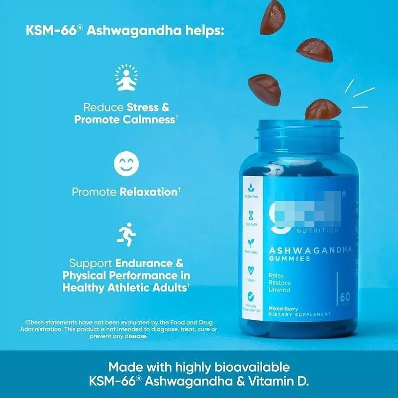 Cross-Border Hot Selling Cross-Border Export Nanhui Ashwagandha Fudge Vitamin D Gummy