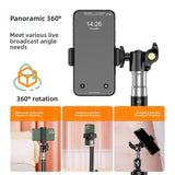 Adjustable Phone Tripod with Fill Light for Live Streaming