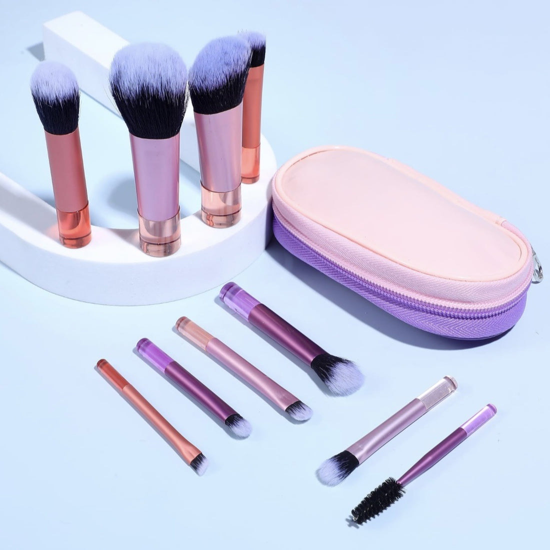 10-Piece Mini Travel Makeup Brush Set