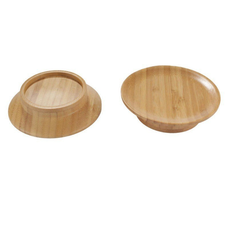 Bamboo wood red wine cup cover dual-purpose bamboo cup cushion table cover