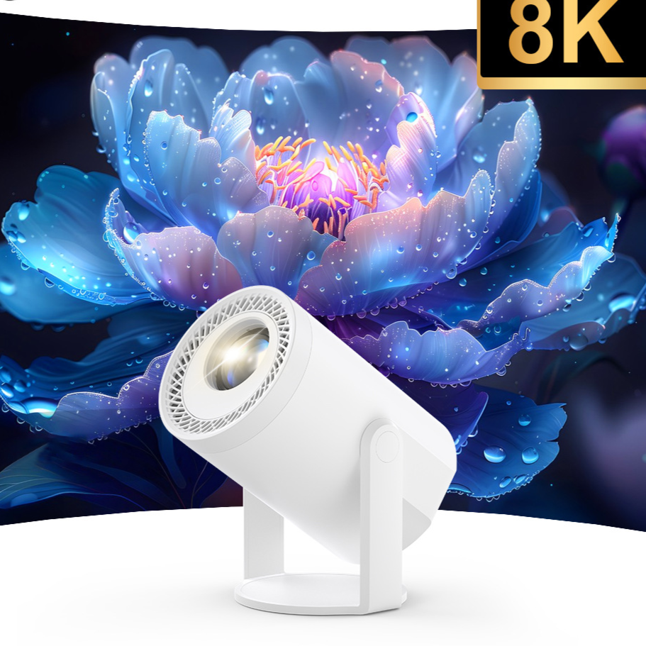 Mini Projector 200 Lumens Smart Screen Mirroring 235-Inch Display