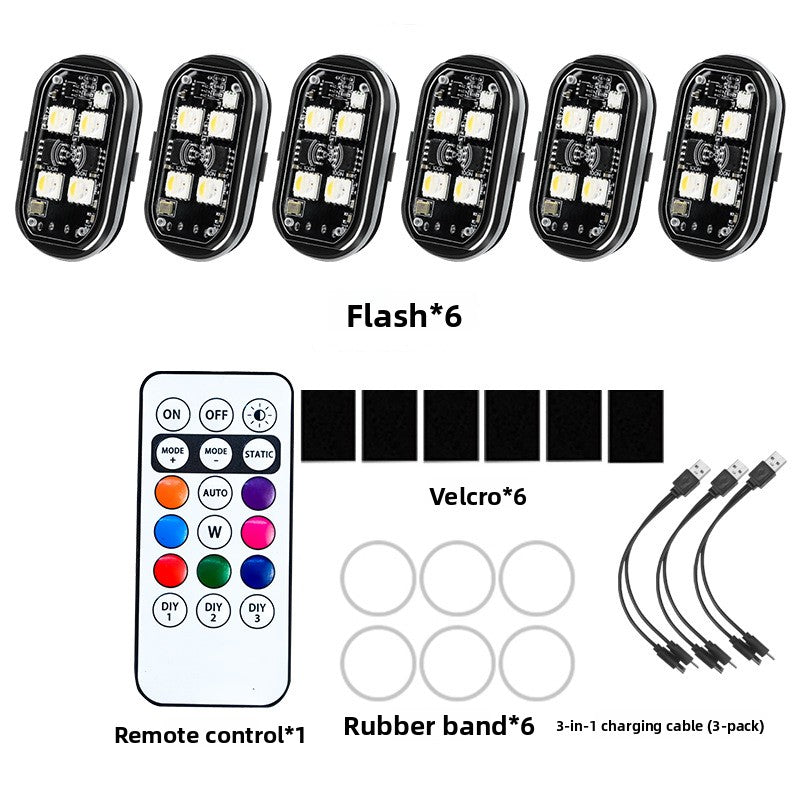 Wireless remote control aircraft lights