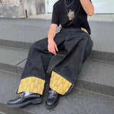 Men's Printed Stretch Denim Pants