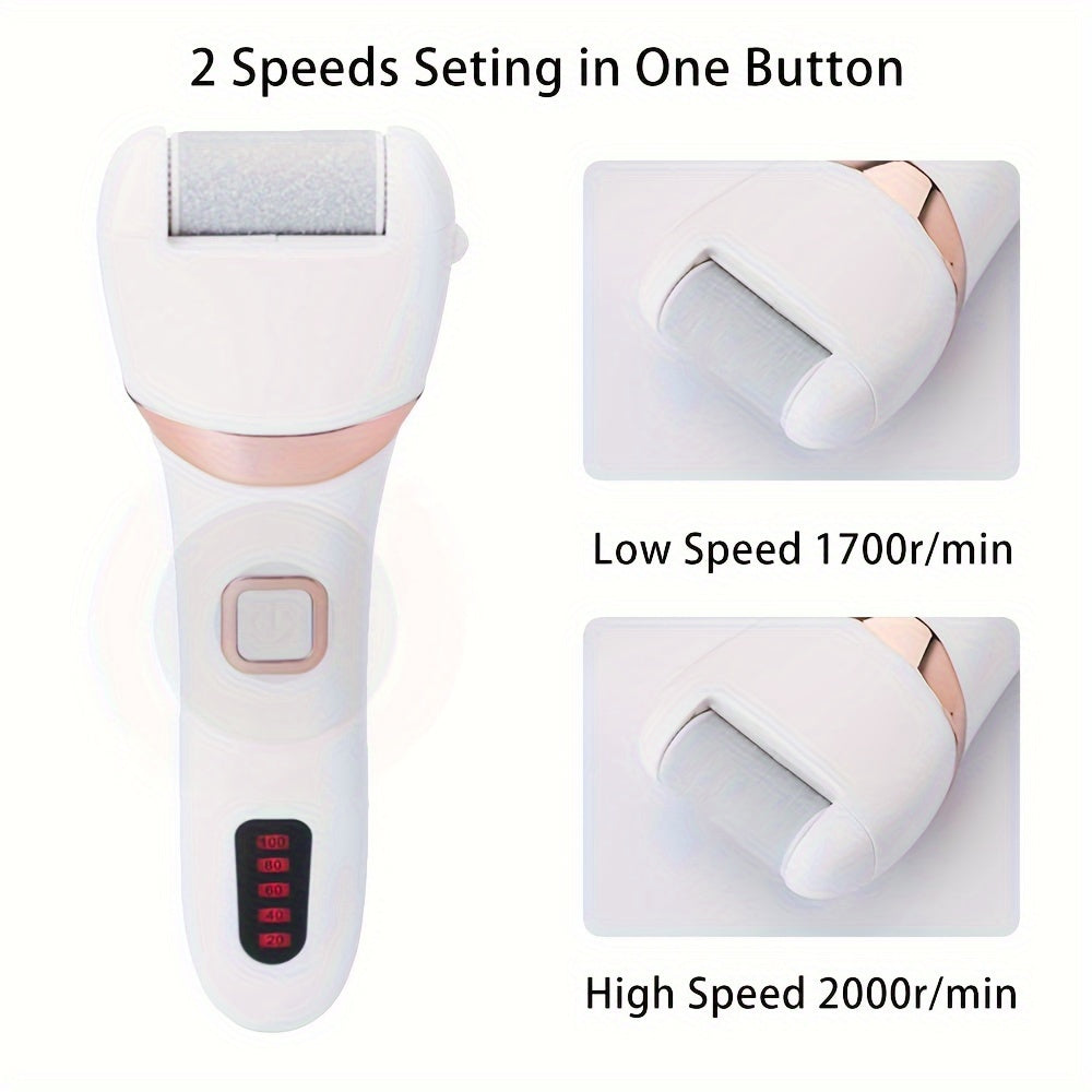 Electric foot file handheld grip view