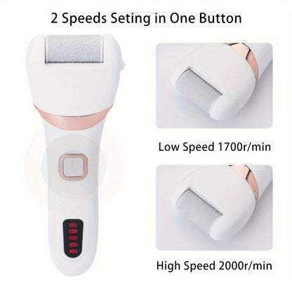 Electric foot file handheld grip view