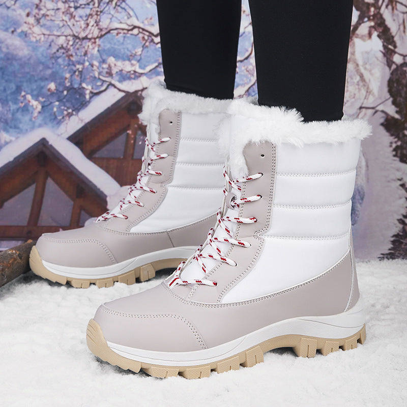 Womens Warm Fleece-Lined Winter Snow Boots