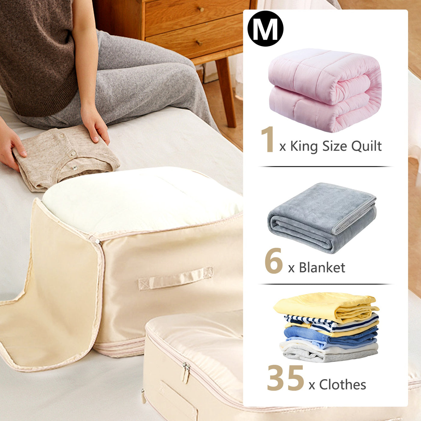Foldable Storage Bag For Clothes And Bedding