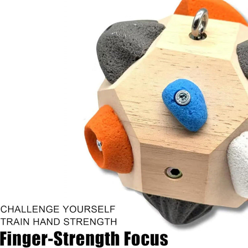 Handcrafted Wooden Boulder Block for Grip Strength and Accuracy Training
