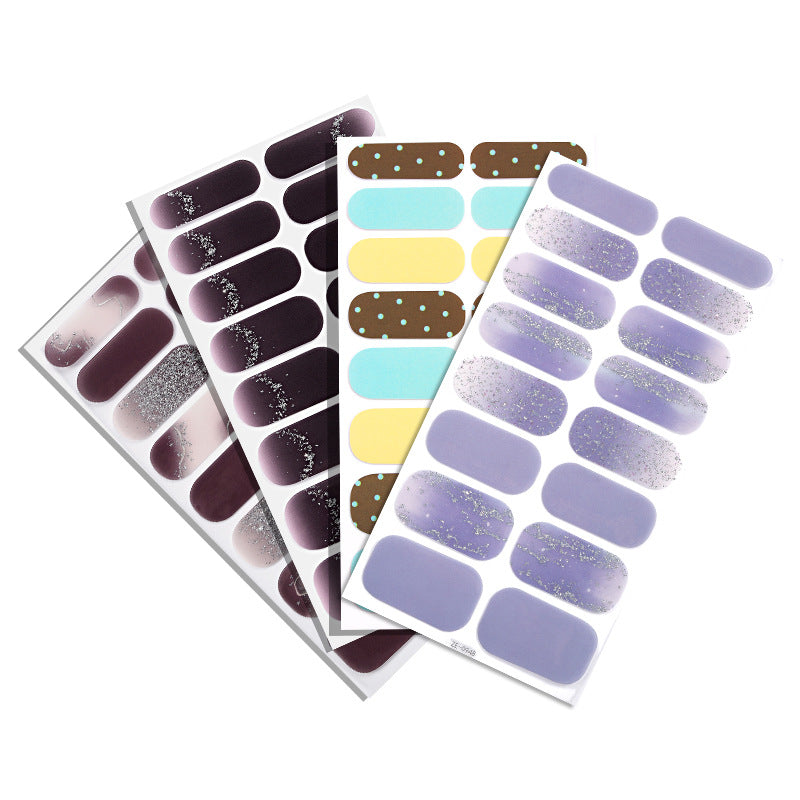 French Gold Foil Glitter Nail Stickers