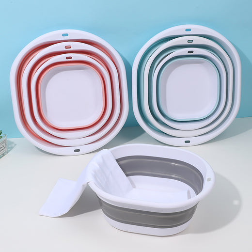 Foldable Portable Plastic Washbasin for Travel Outdoor Baby Bathing product image 1