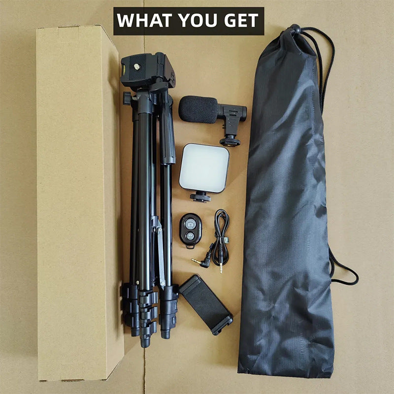 Tripod Microphone Fill Light Set with Remote