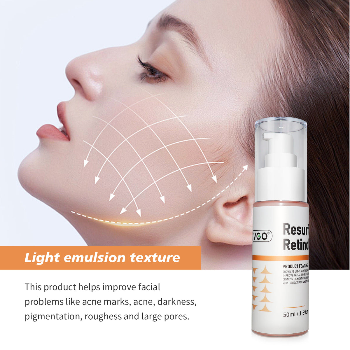 Resurfacing Retinol Serum size in hand