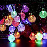 Solar-Powered LED Bubble Ball String Lights