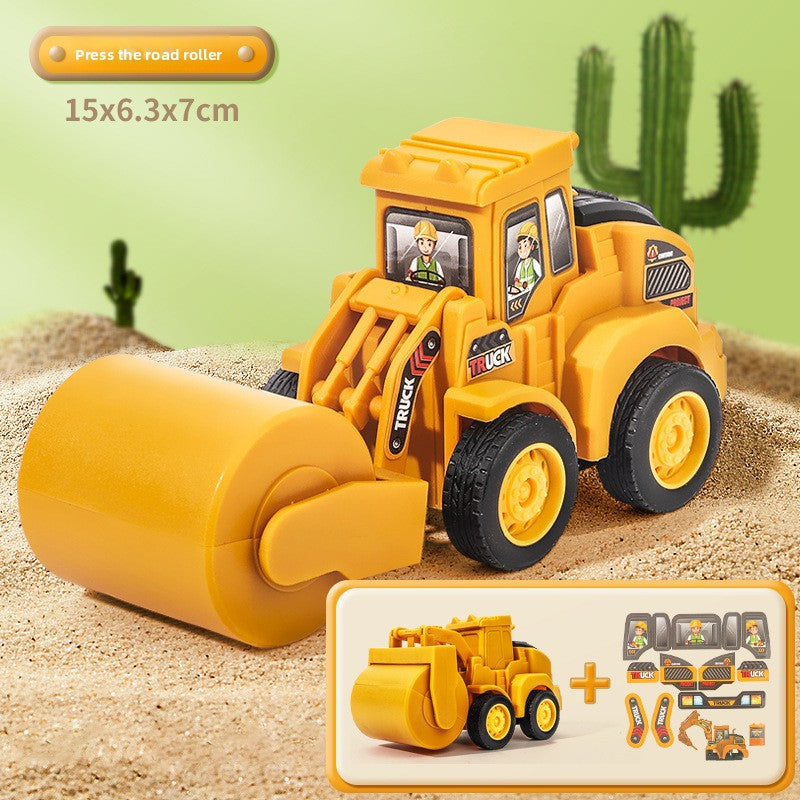 Press and go inertia toy, roller