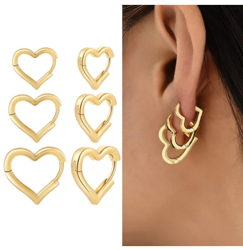 Woven hoop earrings worn