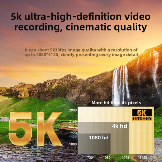 5K HD Portable Digital Camera with Touch Screen