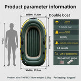 Military-grade PVC inflatable kayak, rigid and foldable assault boat, extra-thick