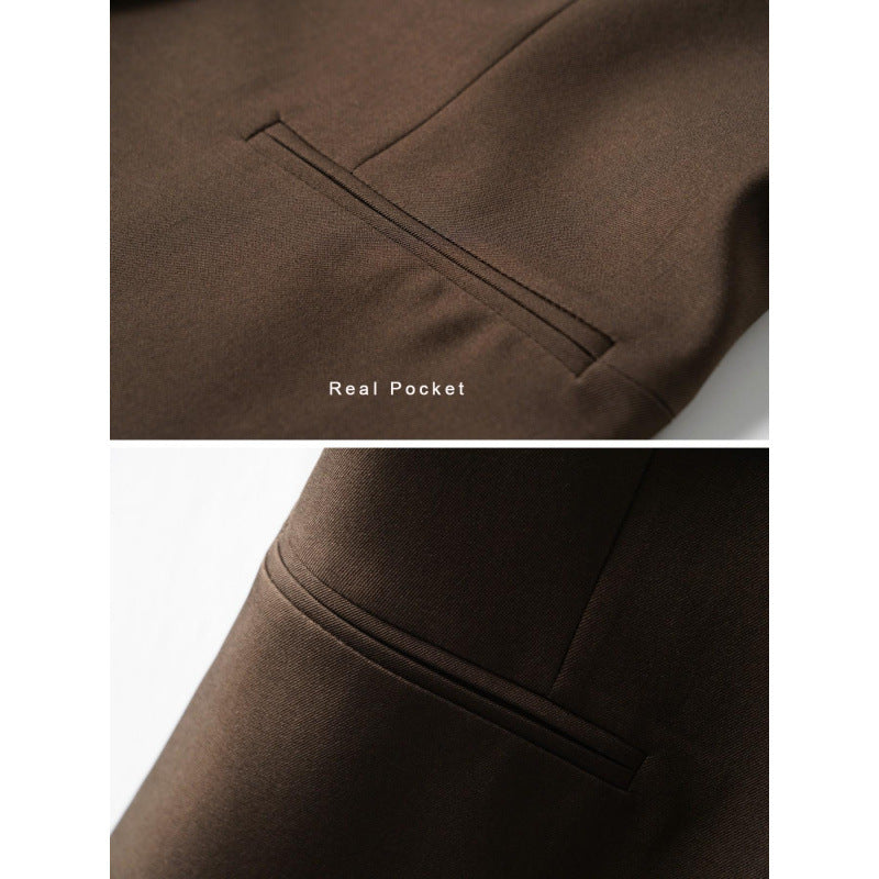 Women's Slim Fit Blazer Collar Vest Split Hem Commute Waistcoat