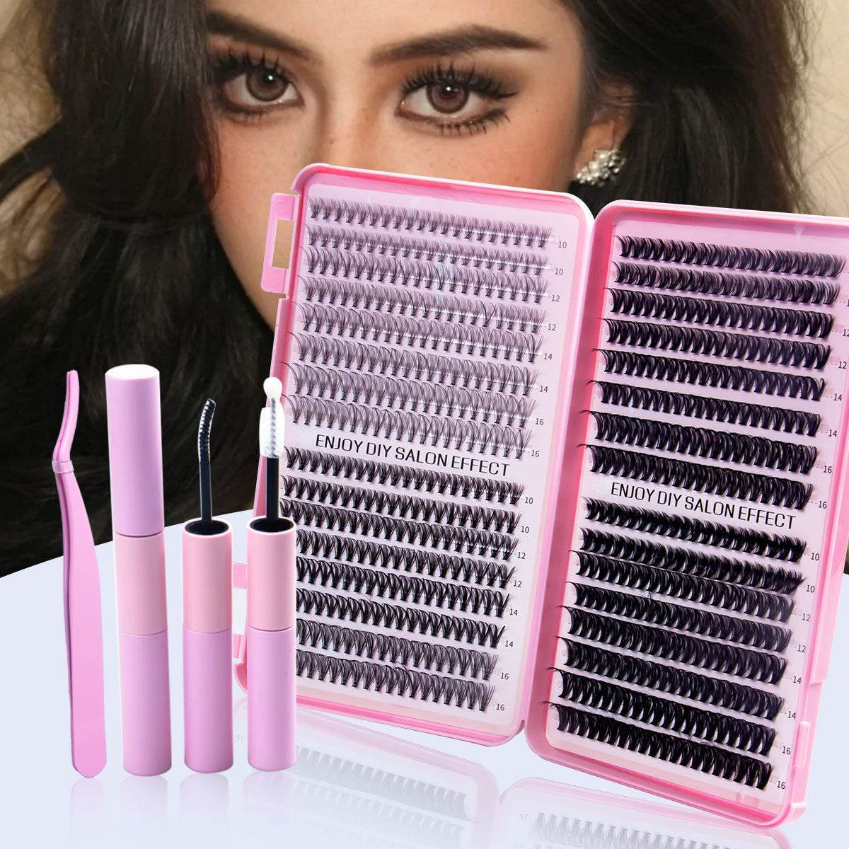 DIY False Eyelash Clusters Natural D-Curve Segmented Lashes
