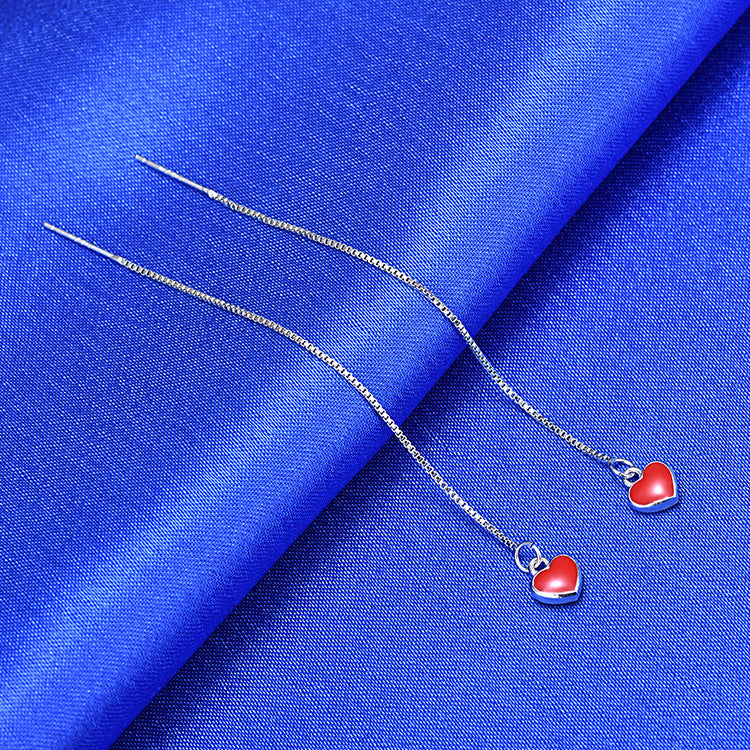 Red Heart Lock Necklace - Simple Love Design - Image 2