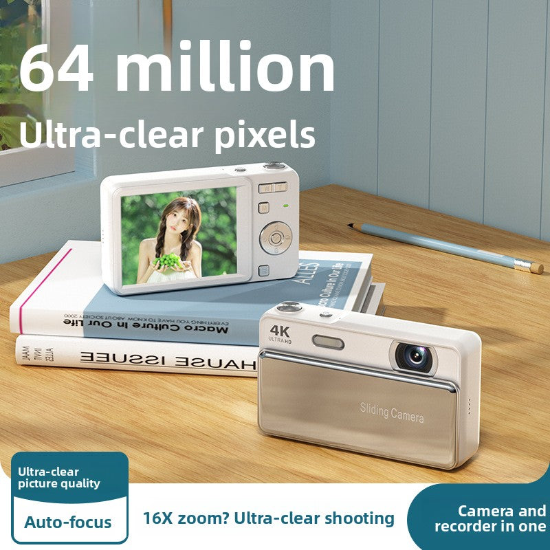 Sliding Digital Camera with 4K HD Video and Photo